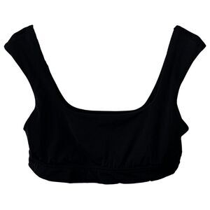 OFFLINE By Aerie Real Me Cap Sleeve Black Sports Bra | Women's Large